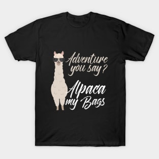 Adventure You Say? Alpaca My Bags Vintage Funny Travel Gift T-Shirt